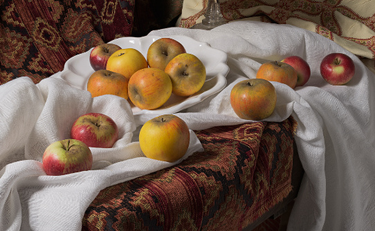 Nature morte de pommes à la manière de Cézanne